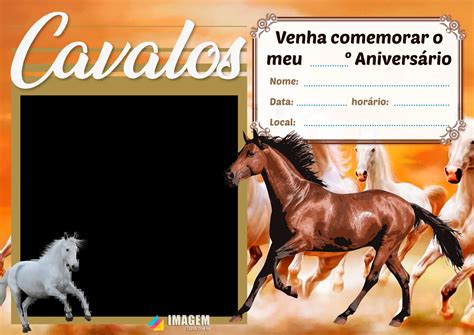 Convite cavalo para editar CARREGAR MAIS MODELOS